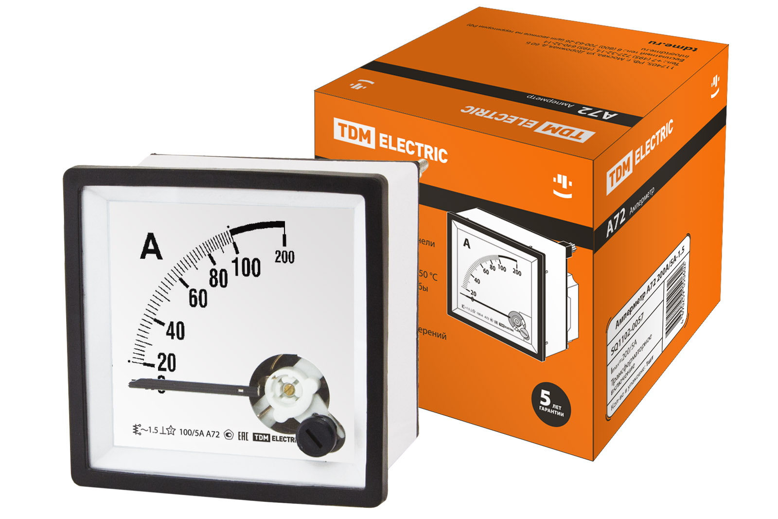 Амперметр А72 100А/5А-1.5 TDM