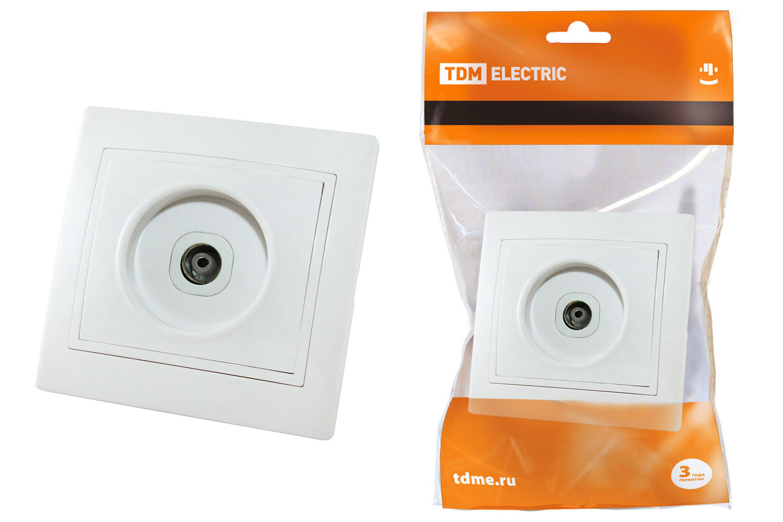 Розетка телевизионная простая (0-2400МГц,