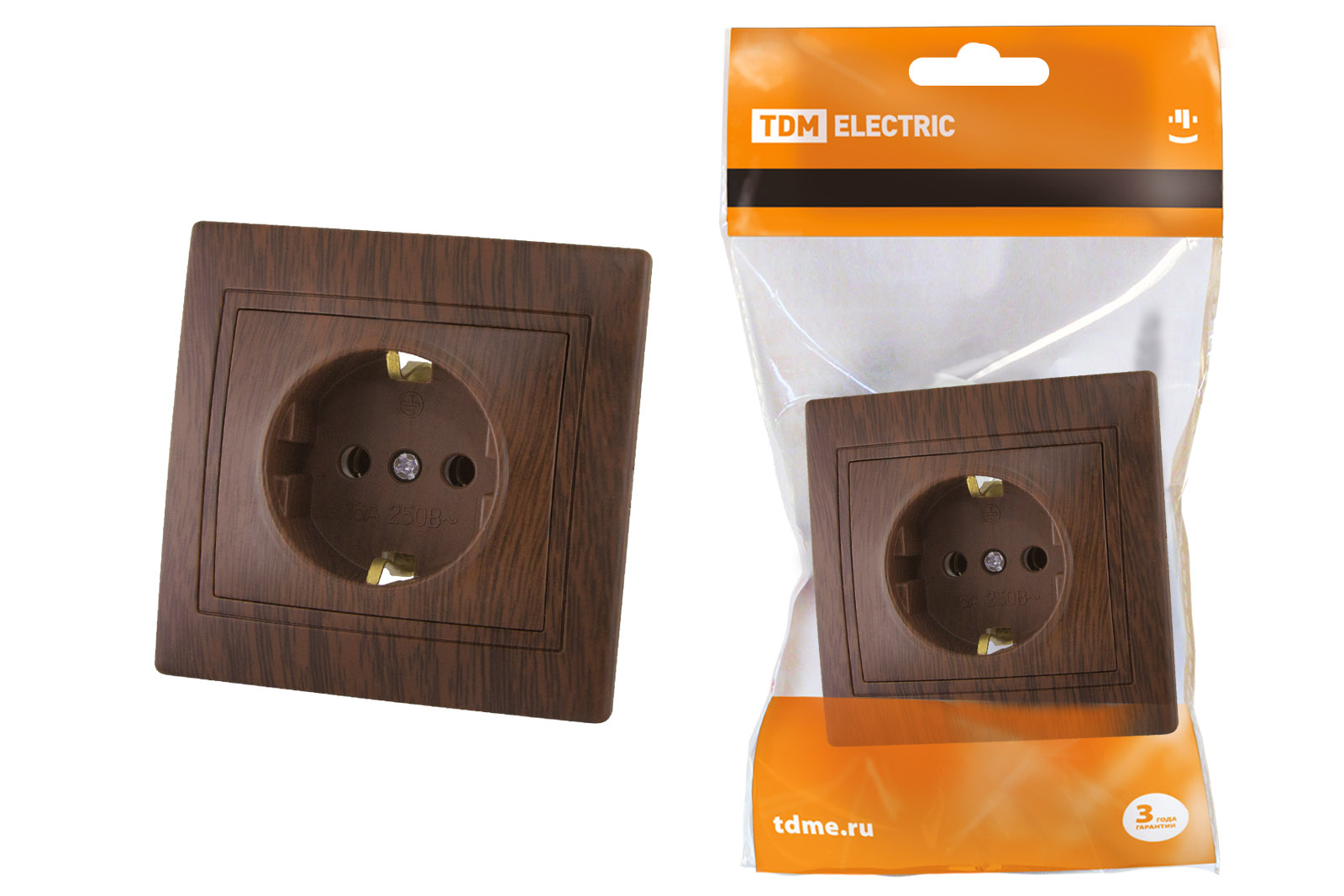 Розетка 2П+З 16А 250В