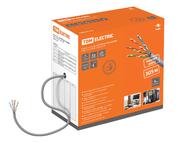 Кабель витая пара U/UTP Cat 6 4х2х23AWG (305м)  solid, ПВХ, серый TDM
