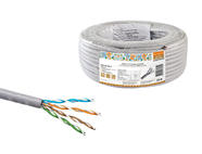 Кабель витая пара народный U/UTP Cat 5e 4х2х24AWG CCA (25м) PVC, серый