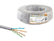 Кабель витая пара народный U/UTP Cat 5e 4х2х24AWG CCA (50м) PVC, серый