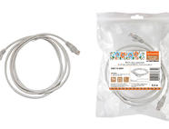 Патч-корд народный U/UTP Cat 5e 4PR 24AWG PVC, литой 0,5 м, серый