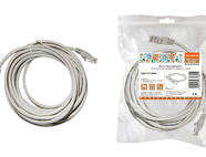 Патч-корд народный U/UTP Cat 5e 4PR 24AWG PVC, литой 5 м, серый