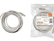 Патч-корд народный U/UTP Cat 5e 4PR 24AWG PVC, литой 7 м, серый