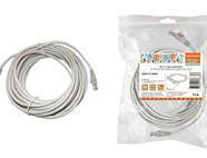 Патч-корд народный U/UTP Cat 5e 4PR 24AWG PVC, литой 10 м, серый
