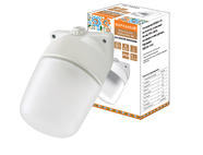 Светильник НПБ400-1П настенный, наклонный белый, IP54, 60 Вт, основание-поликарбонат, Народный