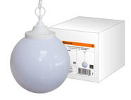 Светильник НСБ 02-60-251 УХЛ4 60 Вт, IP40, шар опал 250 мм, цепь белая TDM