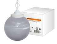 Светильник НСБ 02-60-252 УХЛ4 60 Вт, IP40, шар прозрачный с огранкой 250 мм, цепь белая TDM