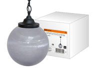 Светильник НСБ 02-60-252 УХЛ4 60 Вт, IP40, шар прозрачный с огранкой 250 мм, цепь черная TDM