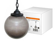 Светильник НСБ 02-60-255 УХЛ4 60 Вт, IP40, шар дымчатый с огранкой 250 мм, цепь черная TDM