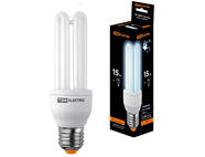 Лампа энергосберегающая КЛЛ-3U-15 Вт-4000 К–Е27 (41х141 мм) TDM