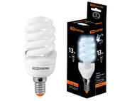 Лампа энергосберегающая КЛЛ-FSТ2-13 Вт-4000 К–Е14 (42х98 мм) TDM