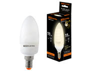 Лампа энергосберегающая КЛЛ-С-11 Вт-2700 К–Е14 TDM (mini)