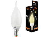 Лампа энергосберегающая КЛЛ-СW-11 Вт-2700 К–Е14 TDM (свеча на ветру) (mini)