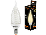 Лампа энергосберегающая КЛЛ-СTW-11 Вт-2700 К–Е14 TDM (витая свеча на ветру) (mini)
