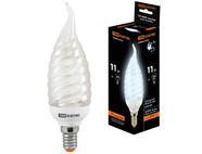 Лампа энергосберегающая КЛЛ-СTW-11 Вт-4000 К–Е14 TDM (витая свеча на ветру) (mini)
