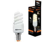 Лампа энергосберегающая КЛЛ-FSТ2-9 Вт-2700 К–Е14 КОМПАКТ (35х95 мм) TDM