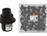 Патрон карболитовый с кольцом, Е14, черный, TDM