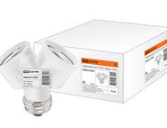 Переходник Е27-2хЕ27, белый, TDM