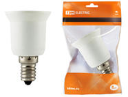 Переходник E14-E27, белый, TDM