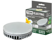 Лампа светодиодная GX53-7 Вт-3000 К TDM