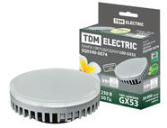 Лампа светодиодная GX53-9 Вт-3000 К TDM