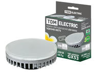 Лампа светодиодная GX53-9 Вт-4000 К TDM