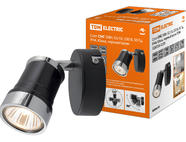 Спот СНС 50 Вт, GU10, 230В, 50 Гц, IP44, Юкка, черный/хром TDM