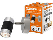 Спот СНС 50Вт, GU10, 230 В, 50 Гц, IP44, Канна, черный/хром/никель TDM