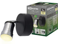 Спот LED СНС 5Вт, 3000 K, 230 В, 50 Гц, IP44, Костус, черный/хром TDM