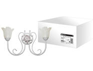 Бра НББ-09-02-2х40 «Глория» белый с золотом 2х40Вт E14 TDM