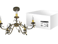 Люстра НСБ-04-01-5х40 «Регина» черный с золотом 5х40Вт E14 TDM