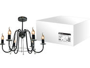 Люстра НСБ-11-03-6х40 «Контур» черный с серебром 6х40Вт E14 TDM