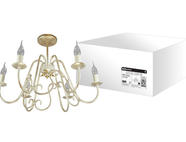 Люстра НСБ-11-02-6х40 «Аура» белый с золотом 6х40Вт E14 TDM