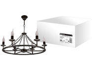 Люстра НСБ-28-03-6х40 «Норд» черный с серебром 6х40Вт E14 TDM