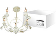 Люстра НСБ-04-02-5х40 «Медея» белый с золотом 5х40Вт E14 TDM