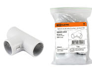 Тройник соед. для трубы 20 мм (5шт) - цвет белый TDM