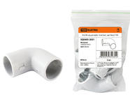 Угол 90 соед. для трубы 16 мм (5шт) - цвет белый TDM