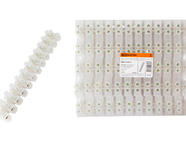 Зажим винтовой ЗВИ-100 полипропилен 6-25мм2 12пар 100°С белый TDM