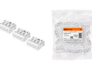 Клемма пружинная соединительная КСПн4-2L+N+PE, 16 A, с монтажной ножкой TDM
