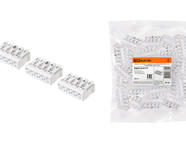 Клемма пружинная соединительная КСПн5-3L+N+PE, 16 A, с монтажной ножкой TDM