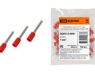 Наконечник-гильза Е1012 1мм2 с изолированным фланцем (100шт) TDM