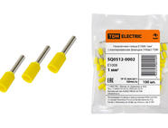 Наконечник-гильза Е1008 1мм2 с изолированным фланцем (100шт) TDM