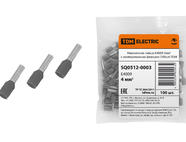 Наконечник-гильза Е4009 4мм2 с изолированным фланцем (100шт) TDM