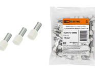 Наконечник-гильза Е10-12 10мм2 с изолированным фланцем (100шт) TDM