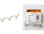 Скоба 5мм плоская пластиковая (50шт) TDM