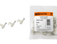 Скоба 6мм плоская пластиковая (50шт) TDM