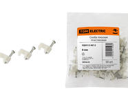 Скоба 8мм плоская пластиковая (50шт) TDM