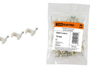 Скоба 10мм плоская пластиковая (50шт) TDM